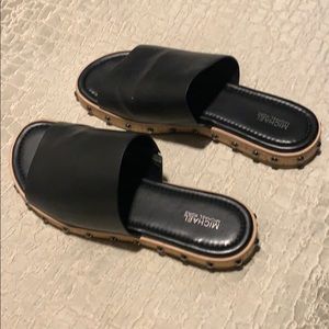 Michael kors leather slides
